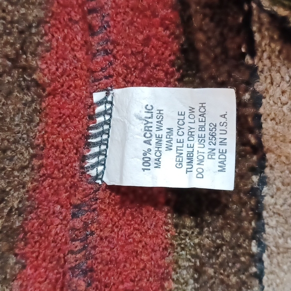 Protégé Collection Long Sleeve Sweater - Multi Earth Tone Colors. Size XL - Picture 6 of 6